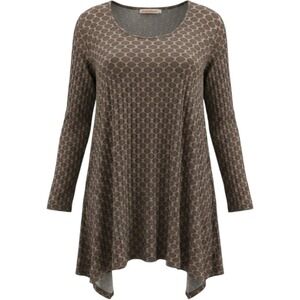 Tianello Steve Barazza Womens Asbury Tunic Shirt Size Large Textured Bohemian‎
